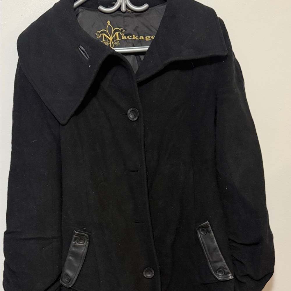 Mackage Black Pea Coat for Women